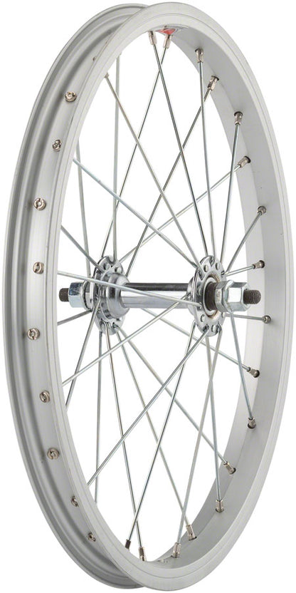 Sta-Tru - Single Wall Front Wheel - 16", 5/16" x 100mm, Rim Brake, Silver, Clincher