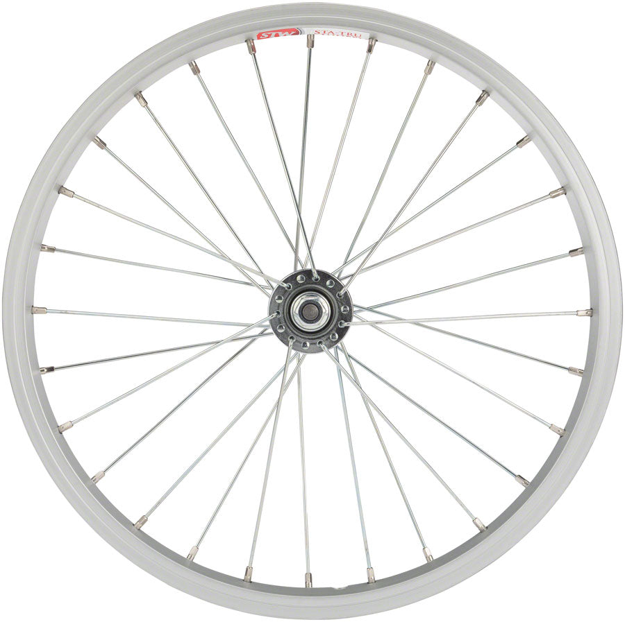 Sta-Tru - Single Wall Front Wheel - 16", 5/16" x 100mm, Rim Brake, Silver, Clincher