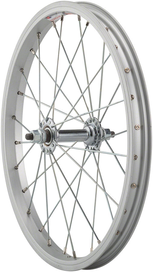 Sta-Tru - Single Wall Front Wheel - 16", 5/16" x 100mm, Rim Brake, Silver, Clincher