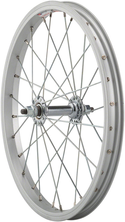 Sta-Tru - Single Wall Front Wheel - 16", 5/16" x 100mm, Rim Brake, Silver, Clincher