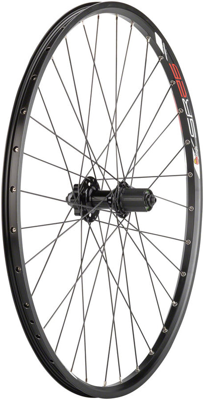 Quality Wheels - Value Double Wall Series Disc Rear Wheel - 26", QR x 135mm, 6-Bolt, HG 10, Black, Clincher