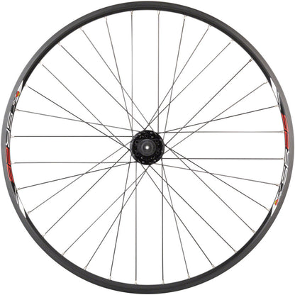 Quality Wheels - Value Double Wall Series Disc Rear Wheel - 26", QR x 135mm, 6-Bolt, HG 10, Black, Clincher