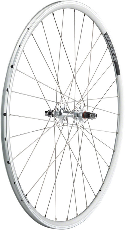 Quality Wheels - Value Double Wall Series Track Rear Wheel - 700, 10 x 1 x 120mm, Rim Brake, Fixed/Freewheel, Silver, Clincher, Sealed - Silver