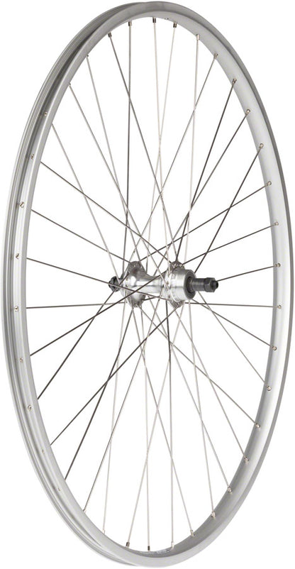 Quality Wheels - Value Single Wall Series Rear Wheel - 27", QR x 130mm, Rim Brake, Freewheel, Silver, Clincher