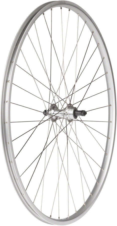 Quality Wheels - Value Single Wall Series Rear Wheel - 27", QR x 130mm, Rim Brake, Freewheel, Silver, Clincher