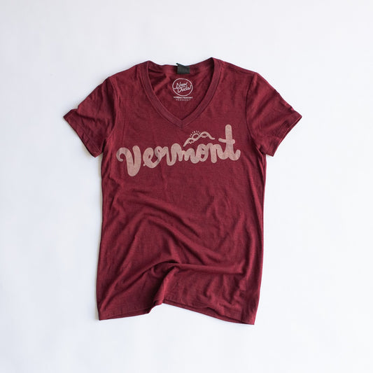New Duds - Vermont Script Women's Tee - Red