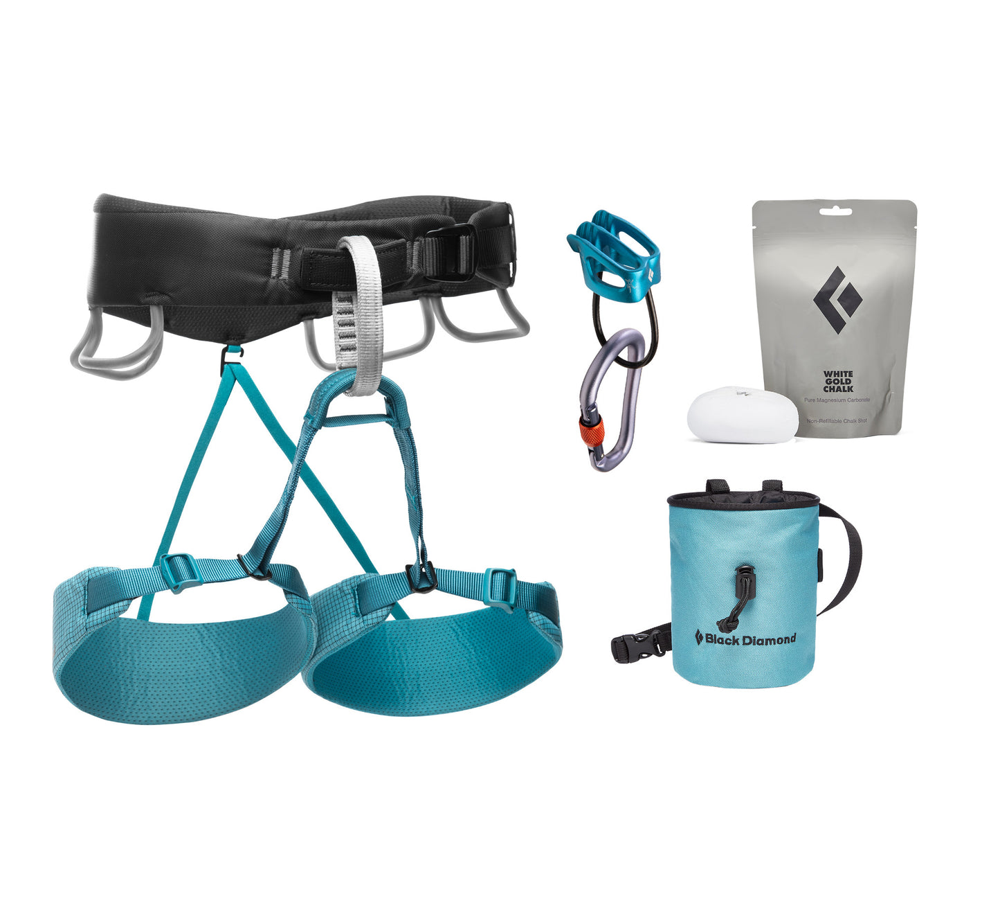 Black Diamond - Momentum Harness Package - Aqua Verde