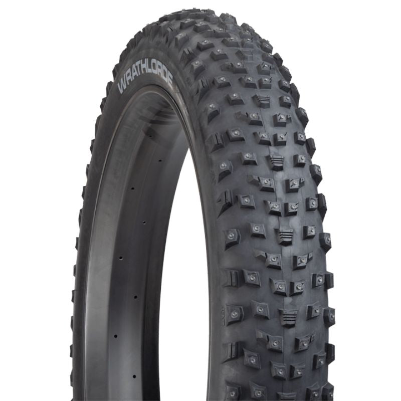 45NRTH - Wrathlorde Tire 26 x 4.2 Tubeless Folding Black 120tpi 300 XL Concave Carbide Aluminum Studs