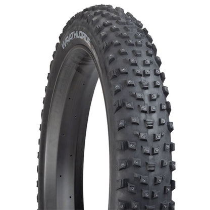 45NRTH - Wrathlorde Tire 26 x 4.2 Tubeless Folding Black 120tpi 300 XL Concave Carbide Aluminum Studs