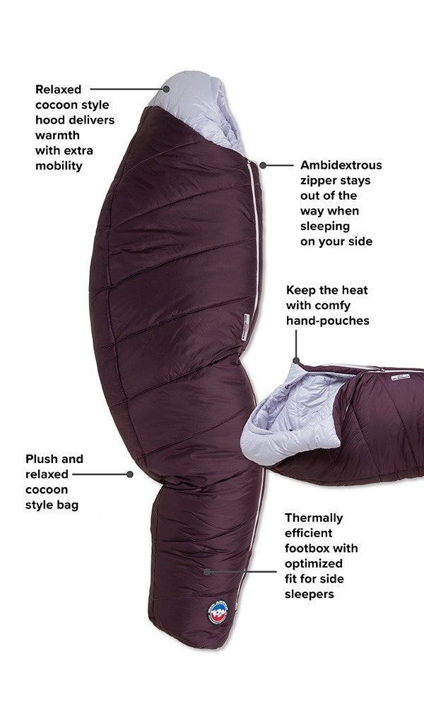Big Agnes - Sidewinder Camp 20˚ Sleeping Bag - Women's - Plum/Lavender