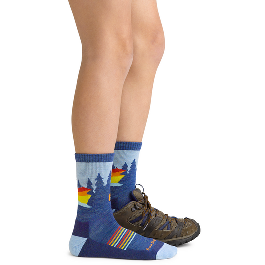 Darn Tough - Van Wild Micro Crew Lightweight with Cushion - Kid's - Denim