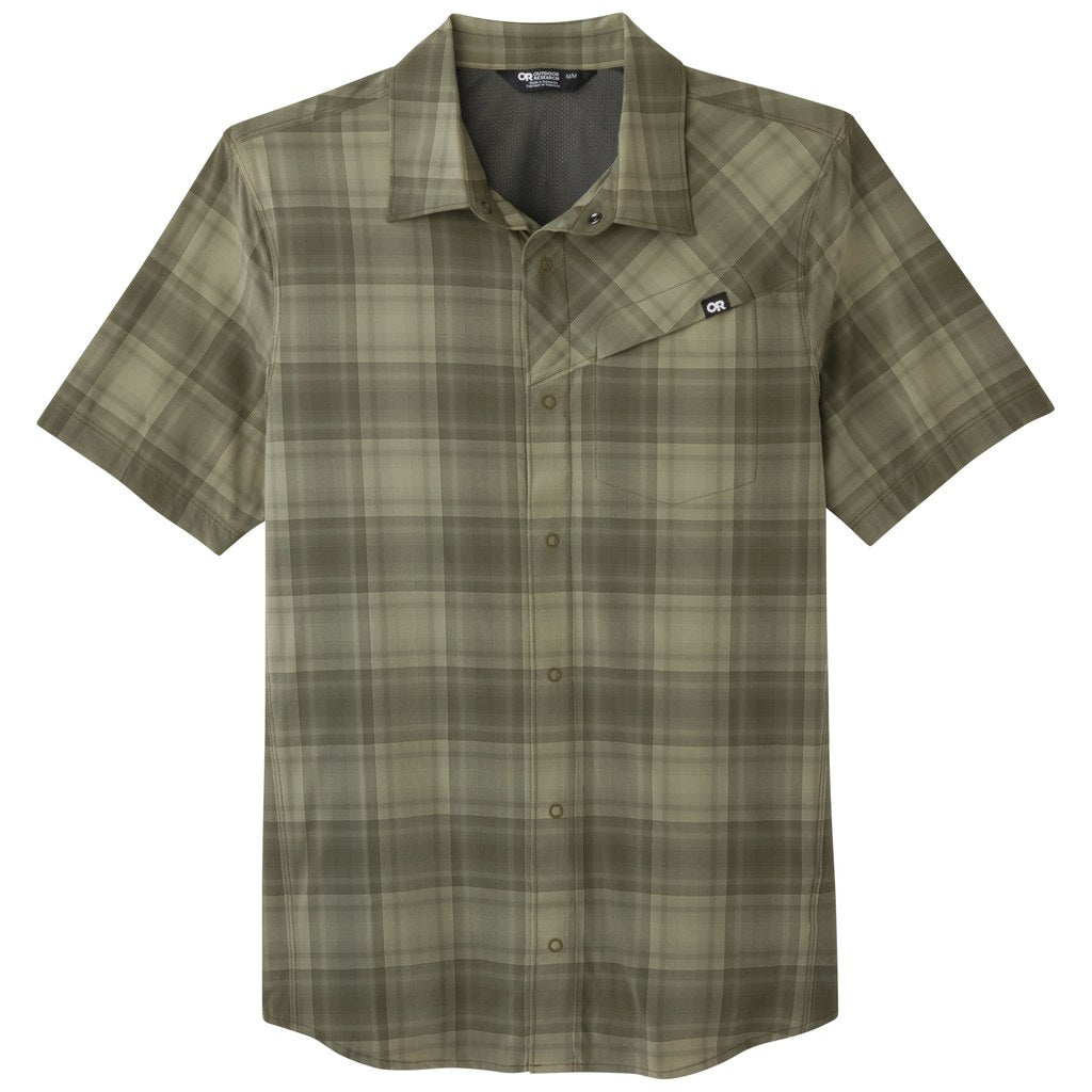 Outdoor Research - Astroman Short Sleeve Sun Shirt - Men's - Ranger Green Plaid