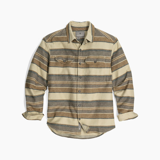 Royal Robbins - Clouds Rest Hemp Long Sleeve - Men's - Bistre Pacific Crest Stripe