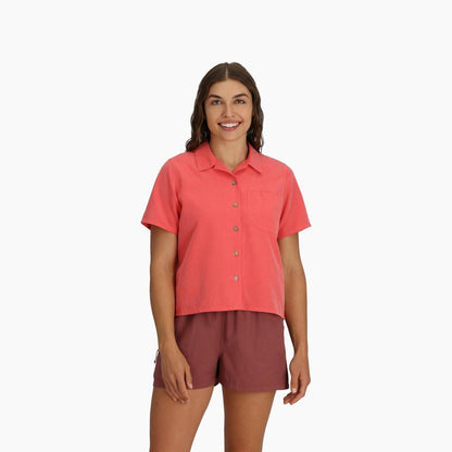 Royal Robbins - Desert Pucker Short Sleeve - Women's - Rosefinch