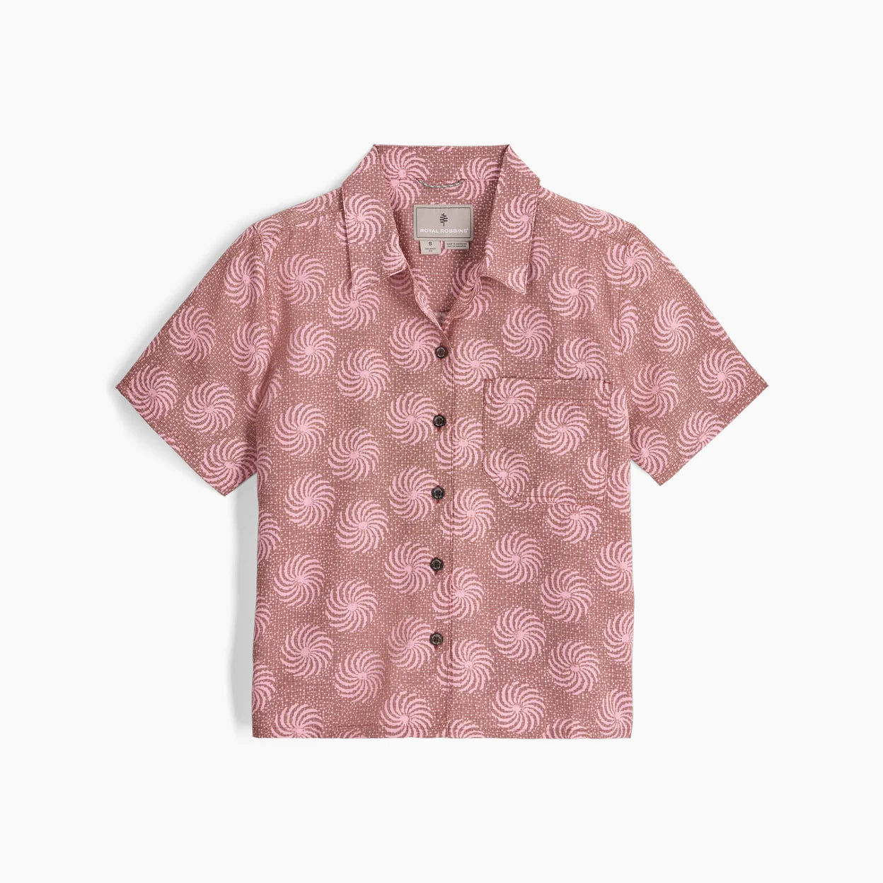 Royal Robbins - Camino Pucker Short Sleeve - Women's - Mahogany Ray PT