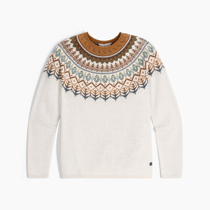 Royal Robbins - Westlands Fairisle Crew - Women's - Chalk Htr Monarch Pt