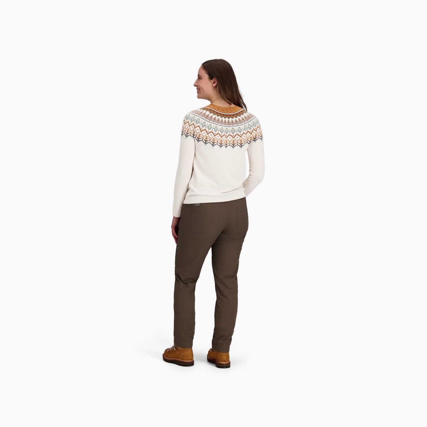 Royal Robbins - Westlands Fairisle Crew - Women's - Chalk Htr Monarch Pt
