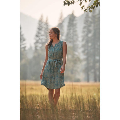 Royal Robbins - Spotless Traveler Tank Dress - Pacific Blue Fern Pt