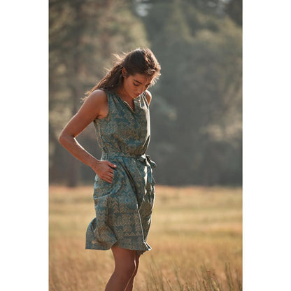 Royal Robbins - Spotless Traveler Tank Dress - Pacific Blue Fern Pt