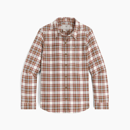 Royal Robbins - Lieback Organic Cotton Flannel Long Sleeve - Women's - Chalk Bodega Bay Pld