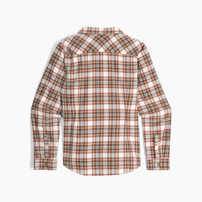 Royal Robbins - Lieback Organic Cotton Flannel Long Sleeve - Women's - Chalk Bodega Bay Pld