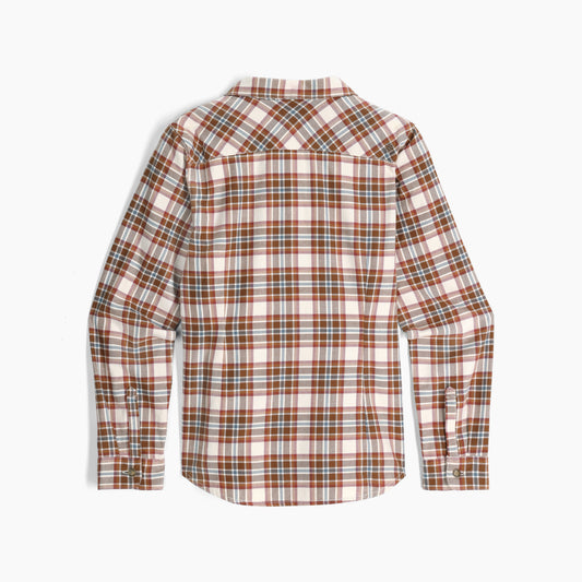 Royal Robbins - Lieback Organic Cotton Flannel Long Sleeve - Women's - Chalk Bodega Bay Pld