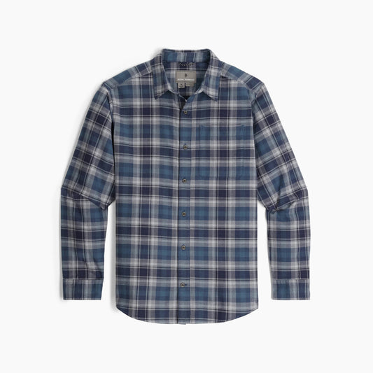 Royal Robbins - Lieback Organic Cotton Flannel Long Sleeve - Men's - Navy Dipsea Pld