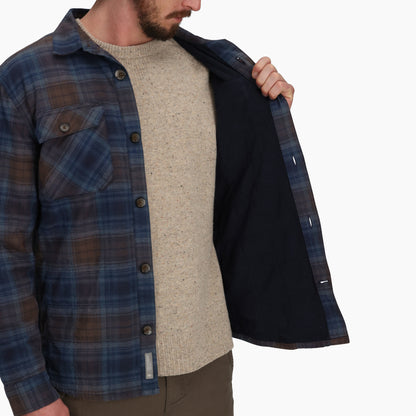 Royal Robbins - Snowcap Lined Flannel Long Sleeve - Men's - Navy Tioga Pld