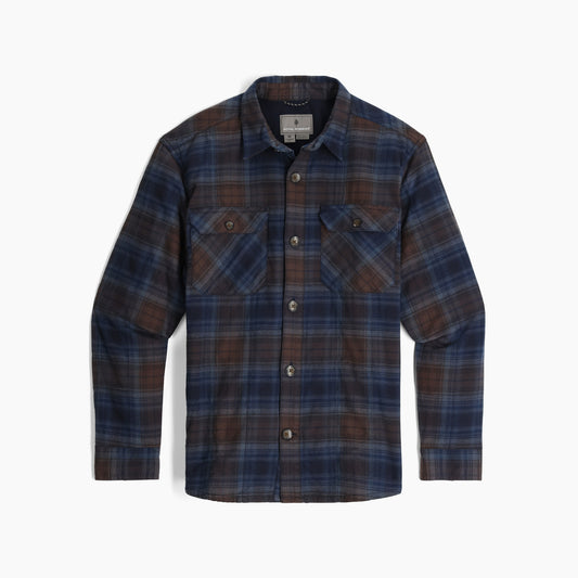 Royal Robbins - Snowcap Lined Flannel Long Sleeve - Men's - Navy Tioga Pld