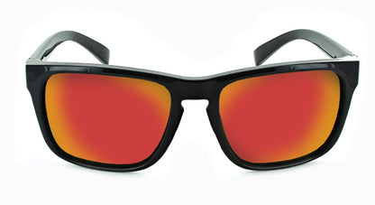 Optic Nerve - Ziggy - Shiny Black; Polarized Smoke w/ Red Mirror